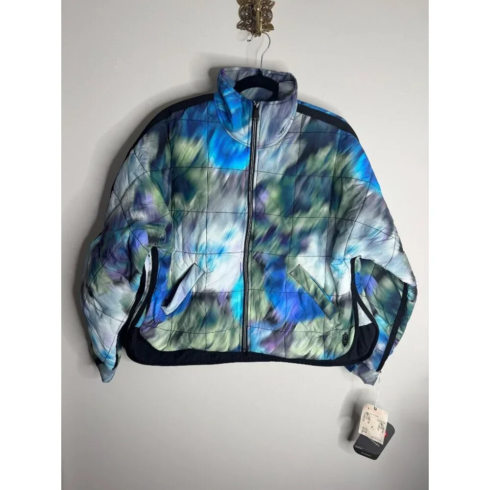 Free People FP Movement Pippa Packable Puffer Jacket Blurry Flower Combo Size S - Picture 4 of 6